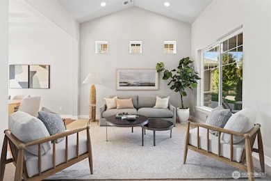 Front room - oversized living area with vaulted 2 story ceiling