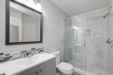 A recently renovated bathroom.