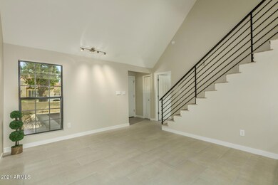 Modern black stair railing