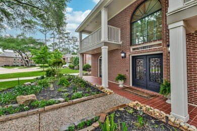 Amazing curb appeal! Double Wrought Iron Entry with custom stained glass inset window, dual balcony's, bricked porch, established shade trees. This home is located on a quiet cul-de-sac.