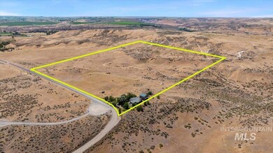 View of rural area featuring property boundaries highlighted and a desert landscape