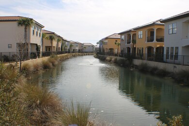 View down back of lot