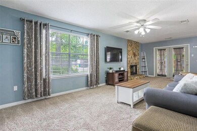 View from the foyer of the living room as you ente