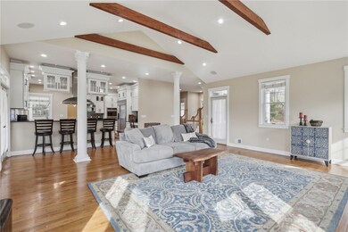 Living Room w/ Wood Burning Fireplace