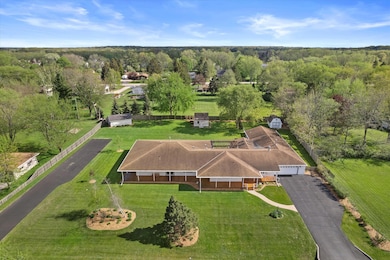 ariel view/ 2 driveways
