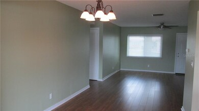 Looking back towards living room, hall on left lea