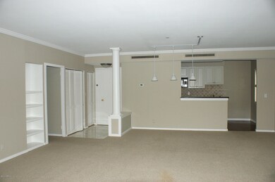 View back into unit