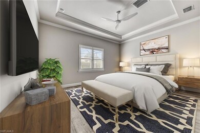 virtually staged primary bedroom