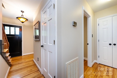 Pretty entryway with hardwood floors