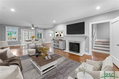 Open living & dining rooms.