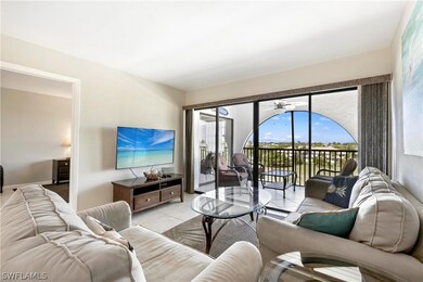 Tiled living room with ceiling fan