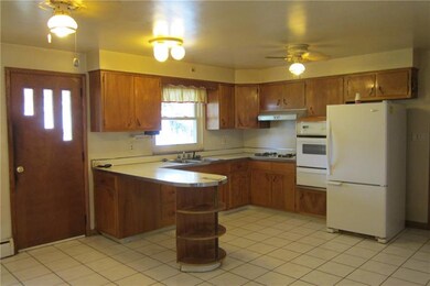 Large eat-in kitchen, dining area.  Appliances are