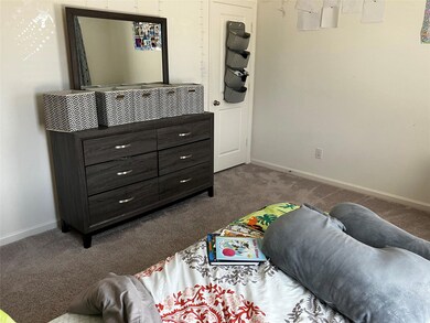 Bedroom with carpet floors