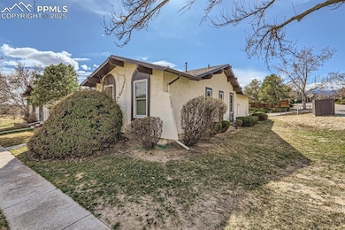 View of home's exterior featuring stucco siding, a