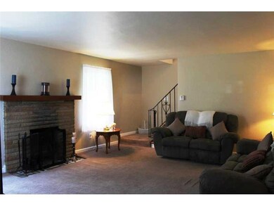 Living Room. Large living room with beautiful fire