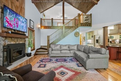 A view of the loft that overlooks the open floor p