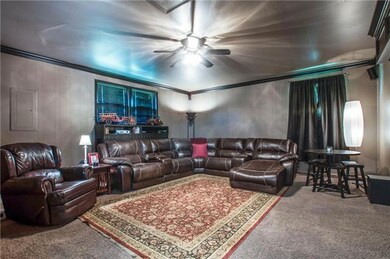 Currently used as a Media Room.  Theatre Screen stays.  Grab your popcorn & settle in for movie night!