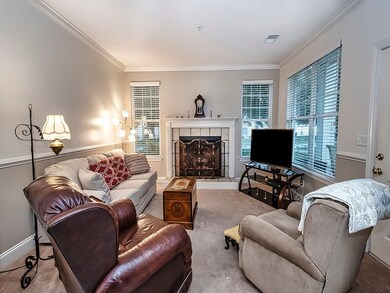 Living room with gas fireplace