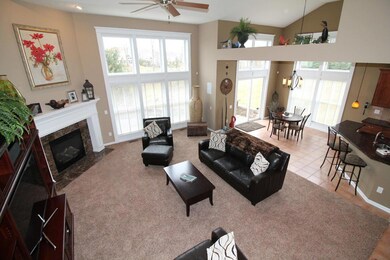 Soaring two story great room!