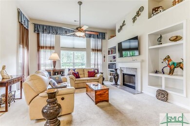 Spacious great room with views of lagoon