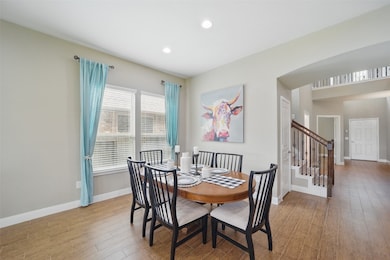 Dining area can accommodate a large table and buff