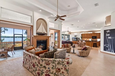 Double Recessed Ceiling with a well appointed fire