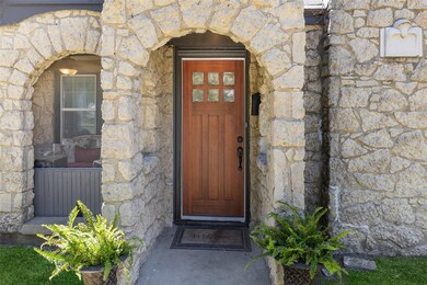 Arched doorways and old English stone
