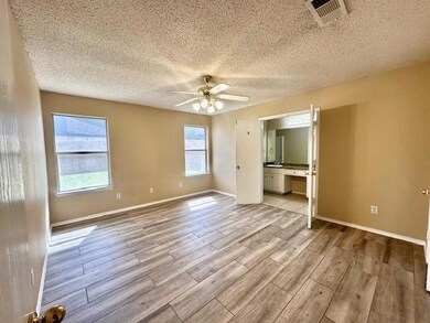 Master bedroom featuring light hardwood / wood-sty