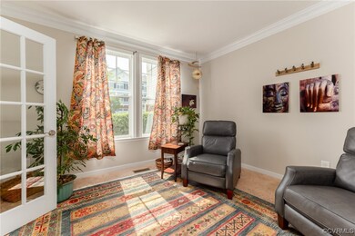 Sitting room/Study/Office with ornamental molding