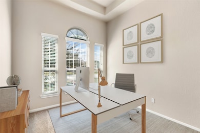Virtually staged office.