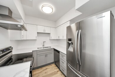 Stylish and functional cooking area.
