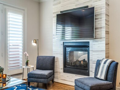 My client added the fireplace marble wall later.  
