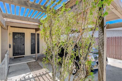 Front door and carport