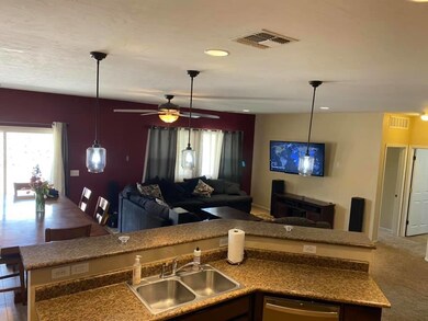 Kitchen into Living Area