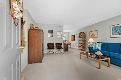View of carpeted living room