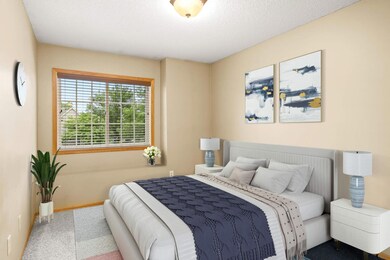 Upstairs bedroom number two. This photo has been virtually staged.