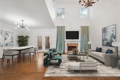 Virtually Staged Living and Dining Room layout