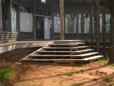Southward facing deck with french doors
