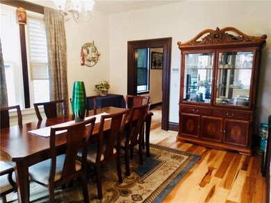 The DR is spacious enough to easily fit this table for 8 and still leave plenty of room to walk around it.