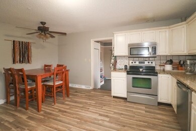 It's a combination dining/kitchen....