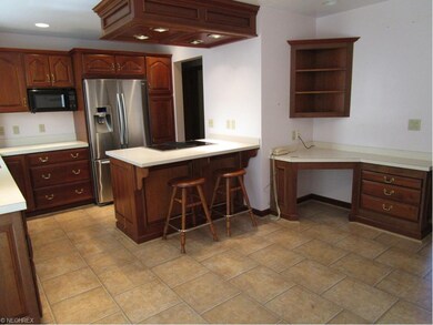 Kitchen with desk area.