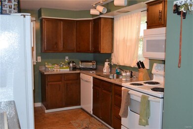 The kitchen has ceramic tile flooring.  The microw
