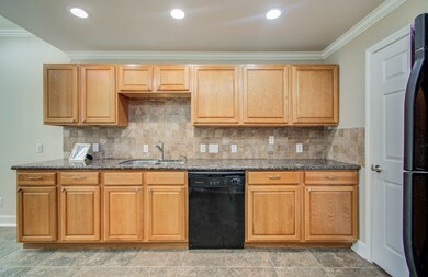 Spacious kitchen with elegant wood cabinetry, slee