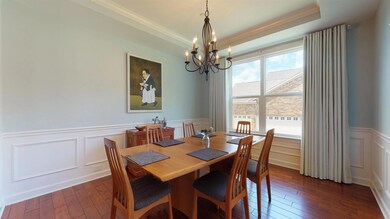 Your will enjoy holiday dinners in your separate dining featured trimmed out shadow boxes plus trey and crown above.