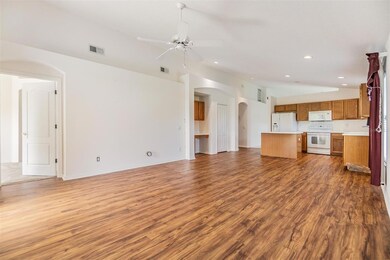 Family room opens to kitchen