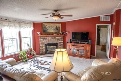 beautiful family room with fireplace
