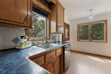 Great views of the backyard from this eat-in kitch