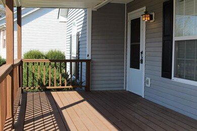 Relaxing covered front porch.
