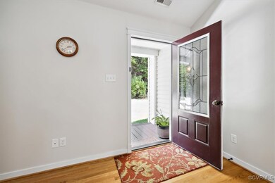 Hardwood floors, coat closet