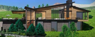 East rendering from plans